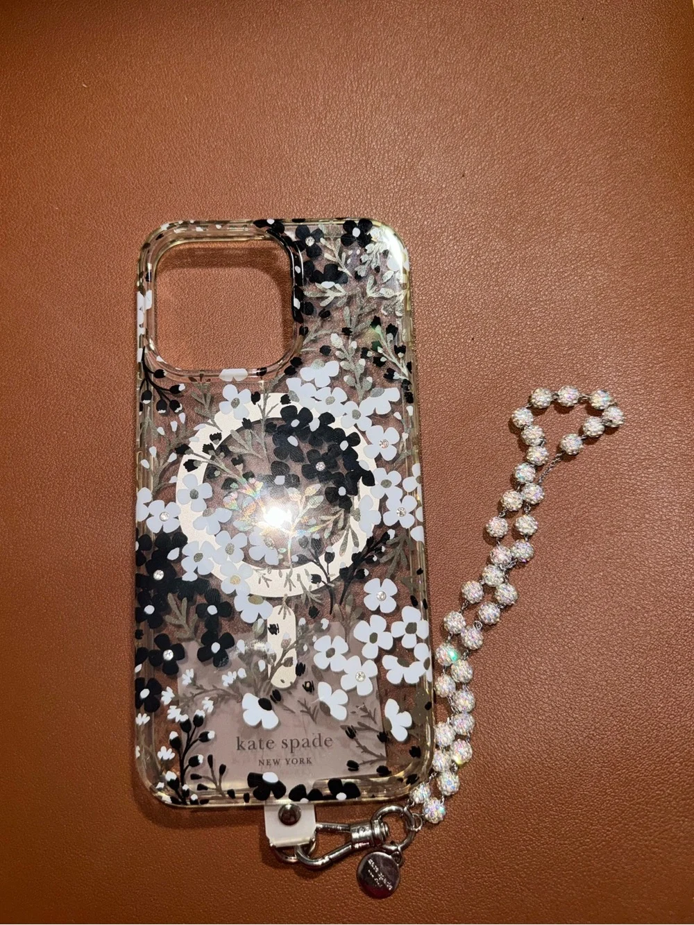kate spade Floral Phone Case w Sparkle Strap